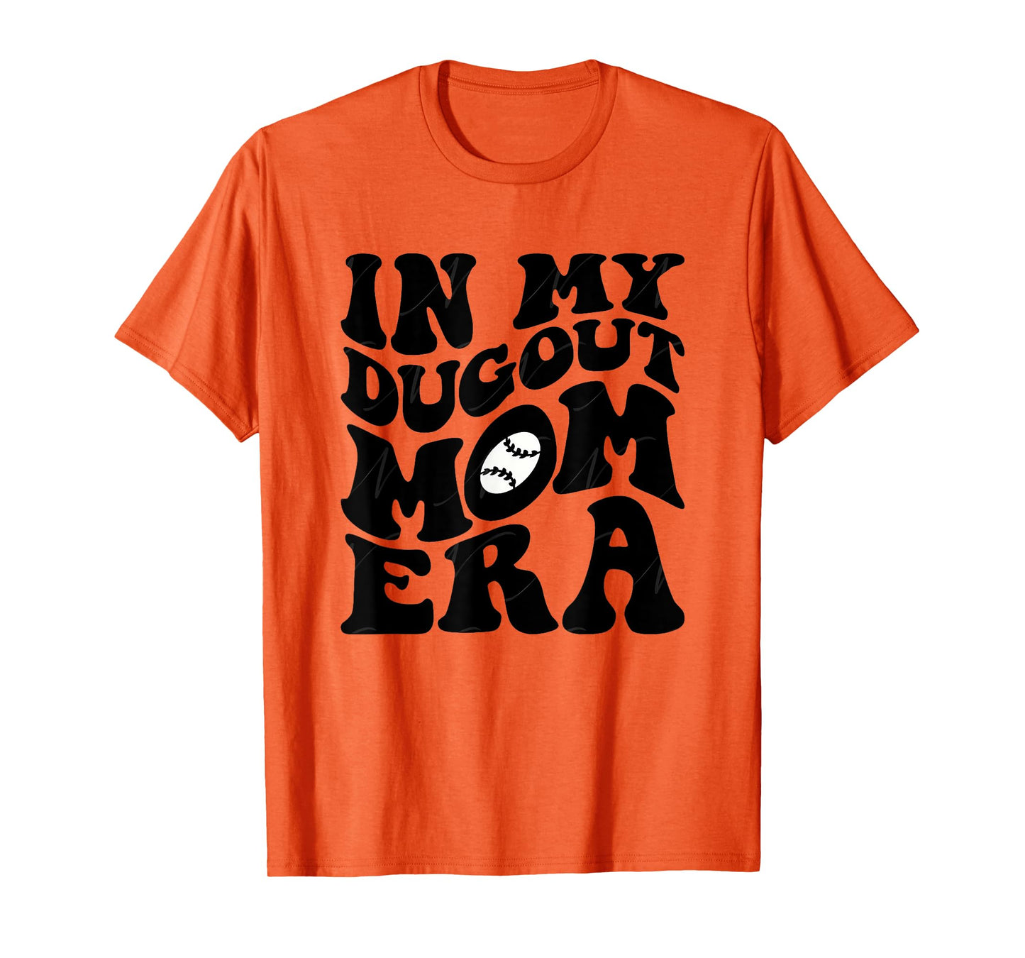 Groovy In My Dugout Mom Era Funny Baseball Mother's Day T-Shirt