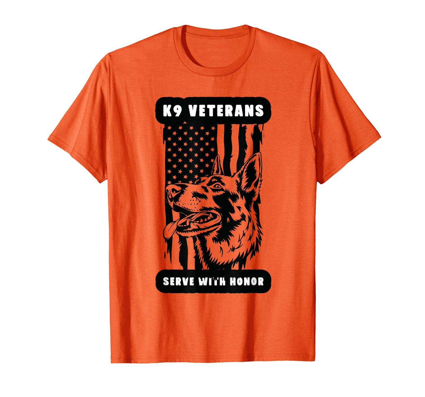 K9 Veteran Military Working Dog USA US Flag K9 Veterans Day T-Shirt
