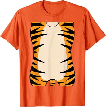 Tiger Shirt Adult Kids Men Women Tiger Costume T-Shirt