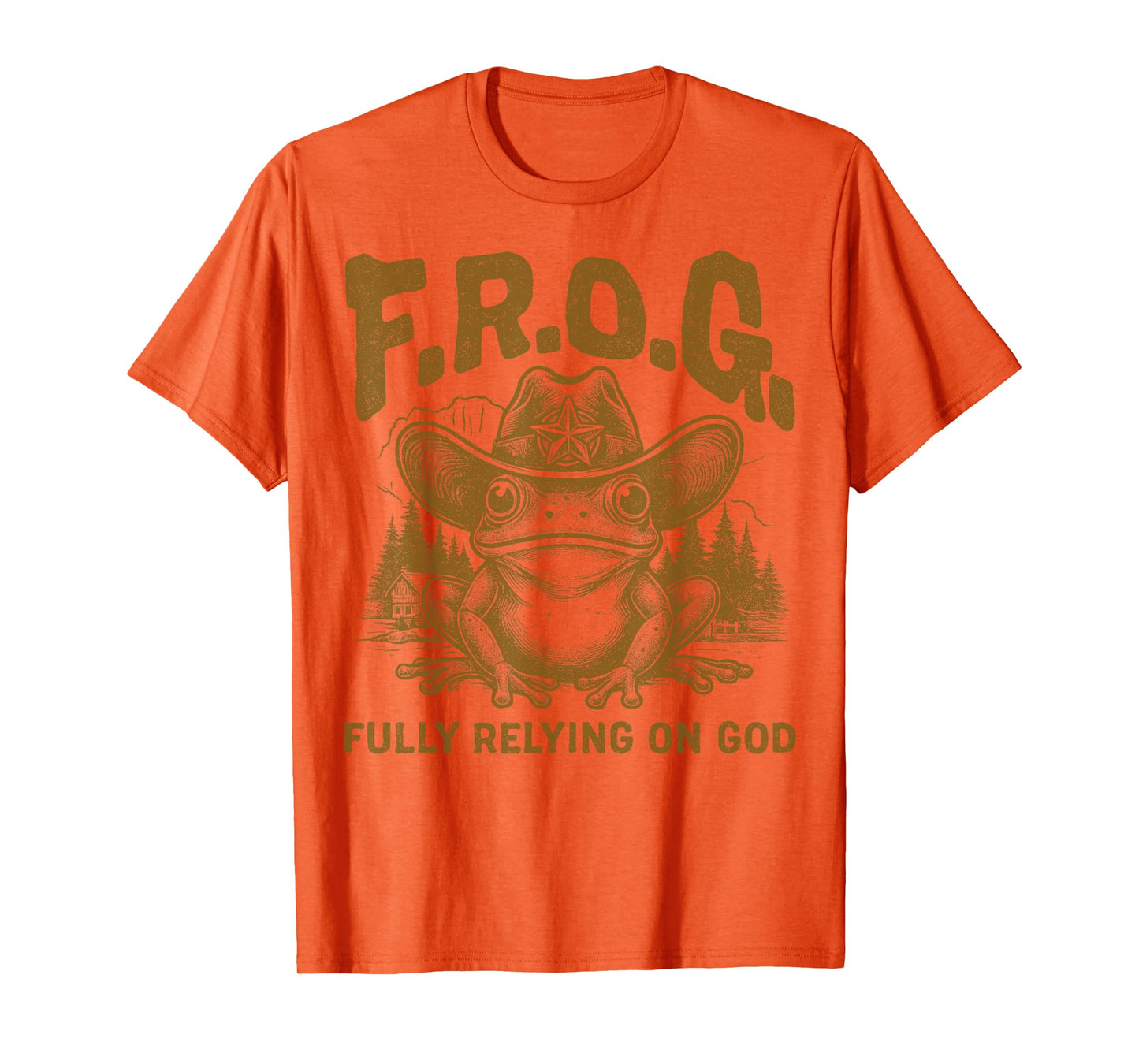 F.R.O.G. Fully Relying On God Cowboy Frog Church T-Shirt