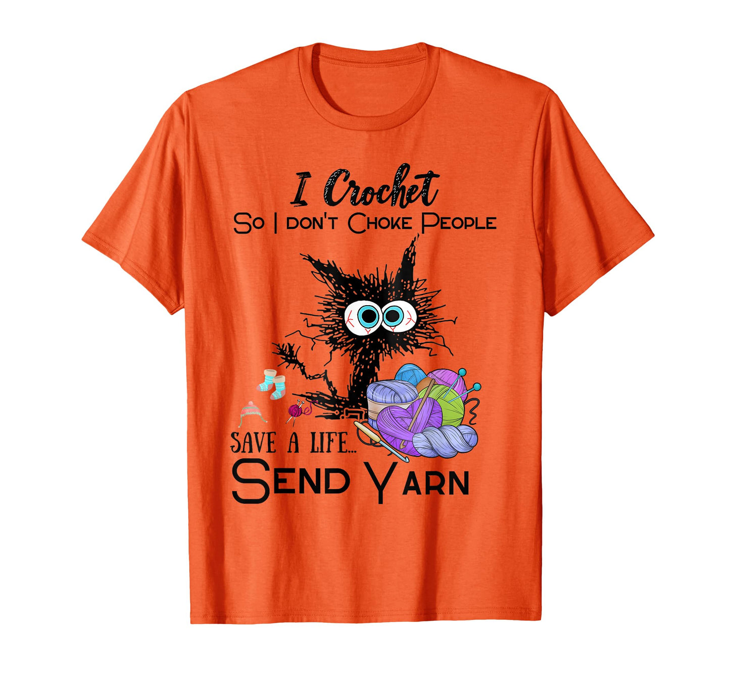 Crochet Save a Life Yarn Funny Design for Crafters T-Shirt
