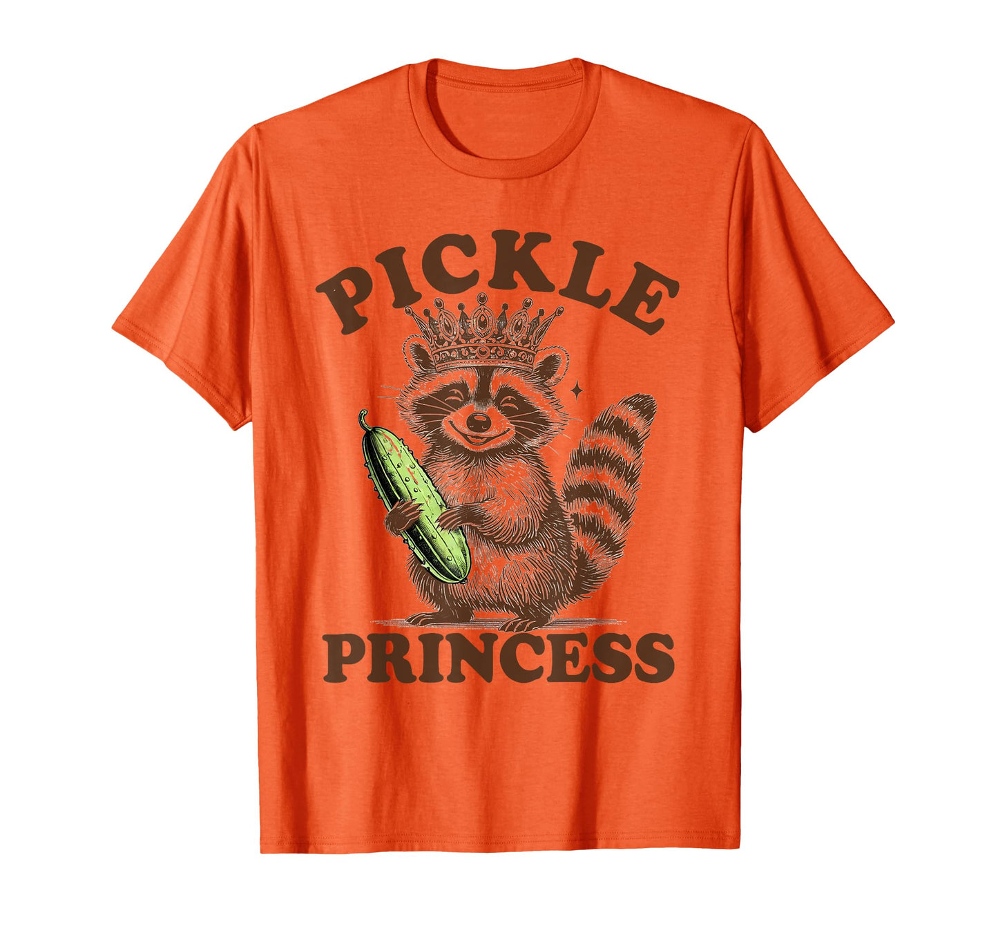 Pickle Lover Racoon & Pickle Queen Funny Pickle Princess T-Shirt