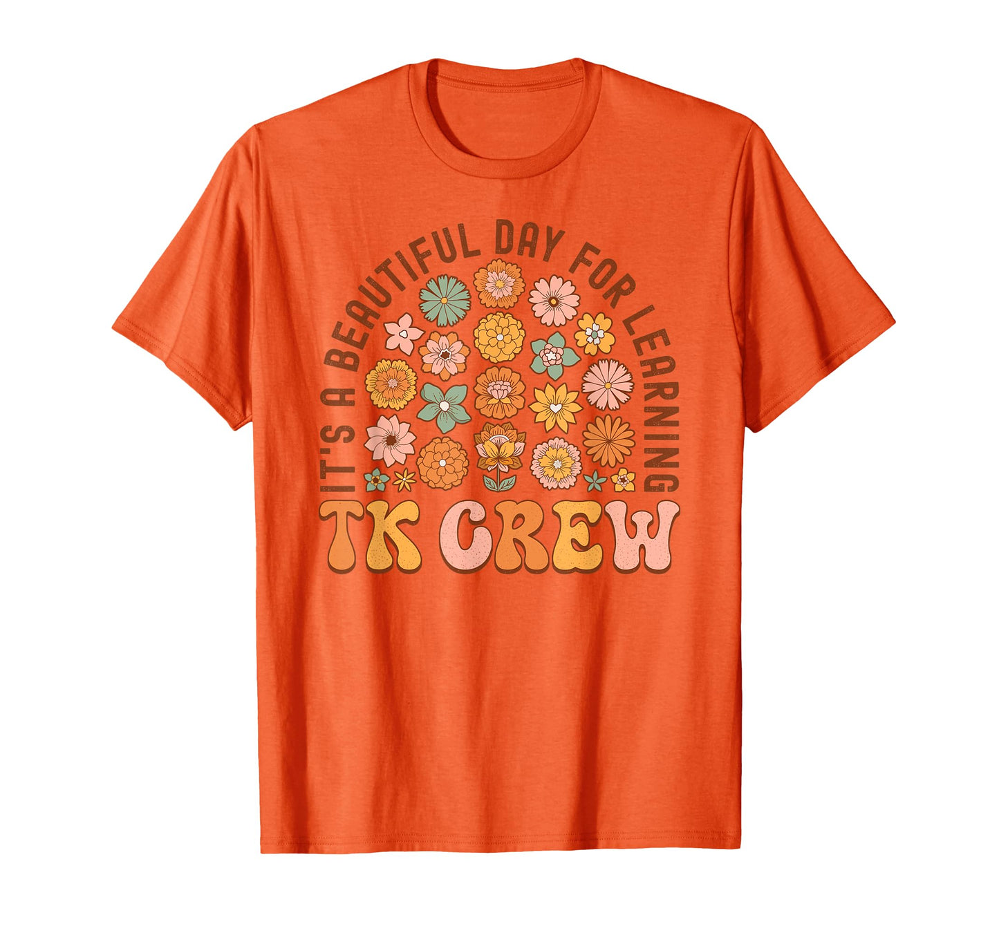 TK Crew Wildflower Retro TK Teacher Daisy Kid Back to School T-Shirt