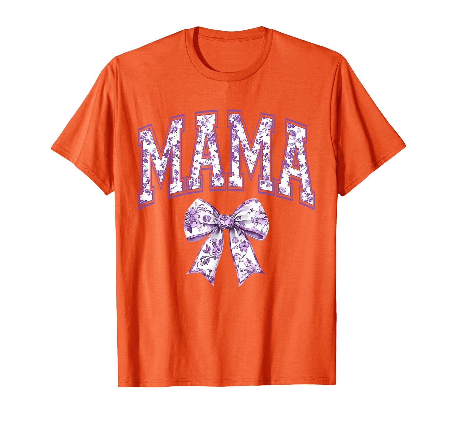 Groovy Mama Coquette Bow Purple Floral Mother's Day Mom Life T-Shirt
