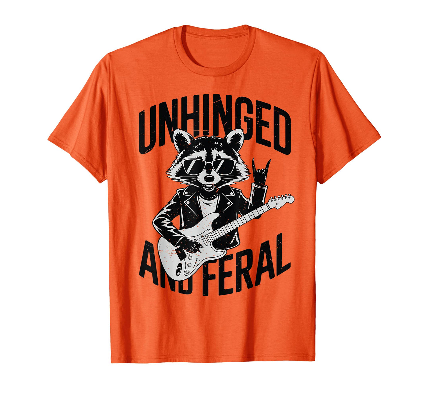 Unhinged And Feral Funny Raccoon Rock Music Youth Toddler T-Shirt