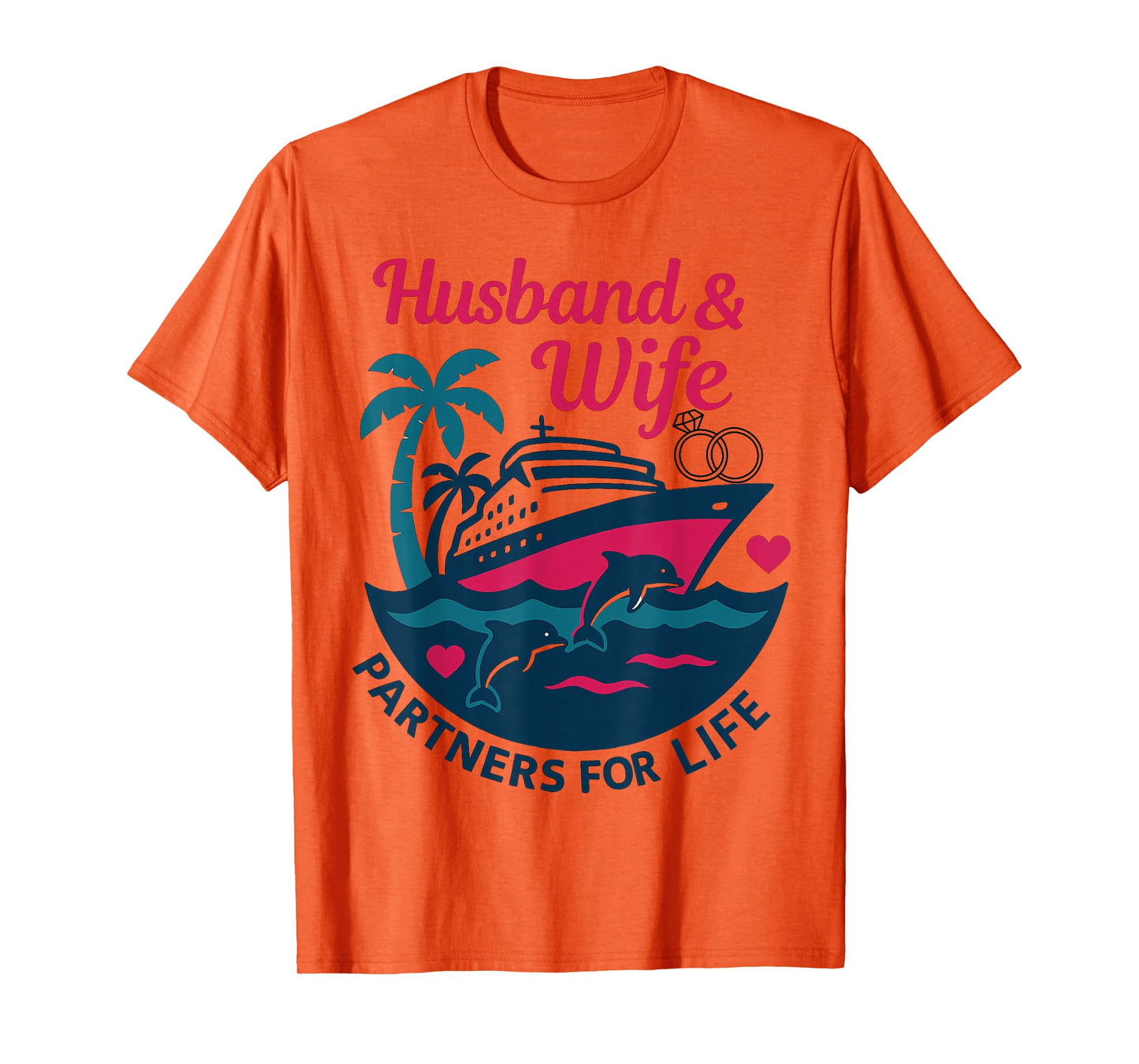 Husband and Wife Couple Matching Cruise Vacation T-Shirt