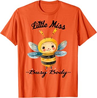 2024 Halloween Costume Cute Little Miss Busybody Bee Funny T-Shirt