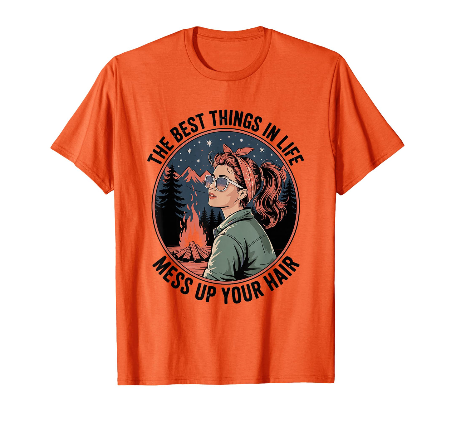 Women Motorcycle The Best Things in Life Mess Up Your Hair T-Shirt