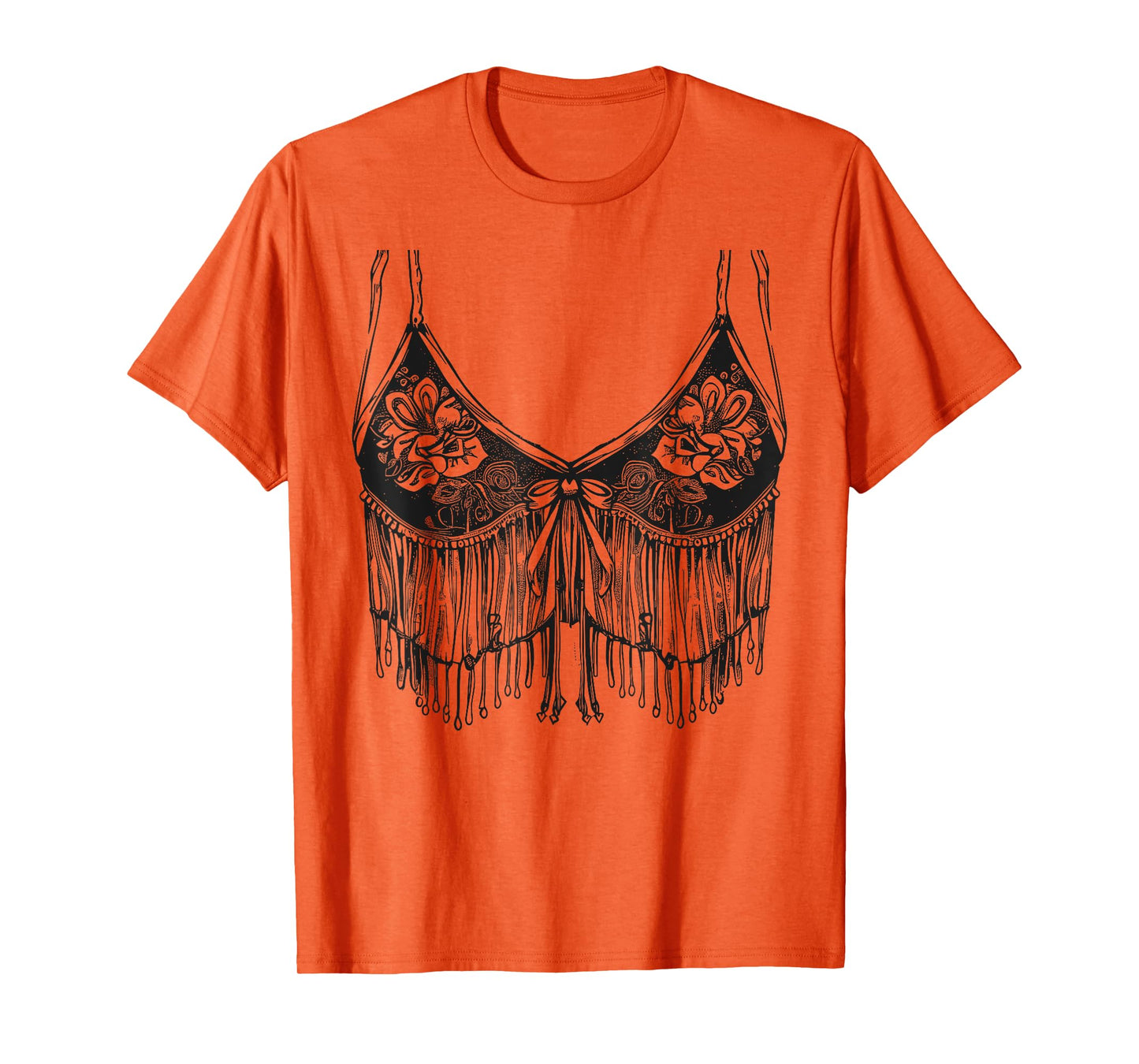 Lingerie Bra graphic Cowgirl Fringe Trendy Cute Sexy Country T-Shirt