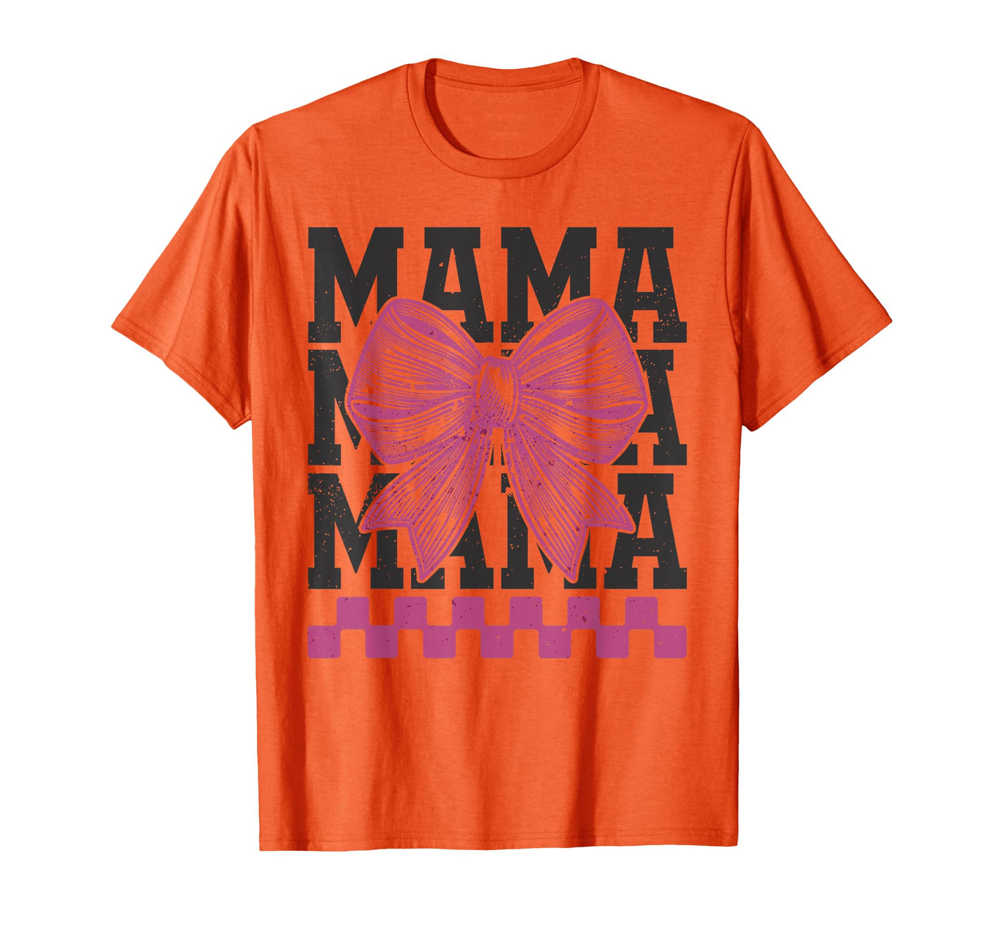 Checkered Mama Coquette Bow Mother's Day New Mom Mommy Women T-Shirt
