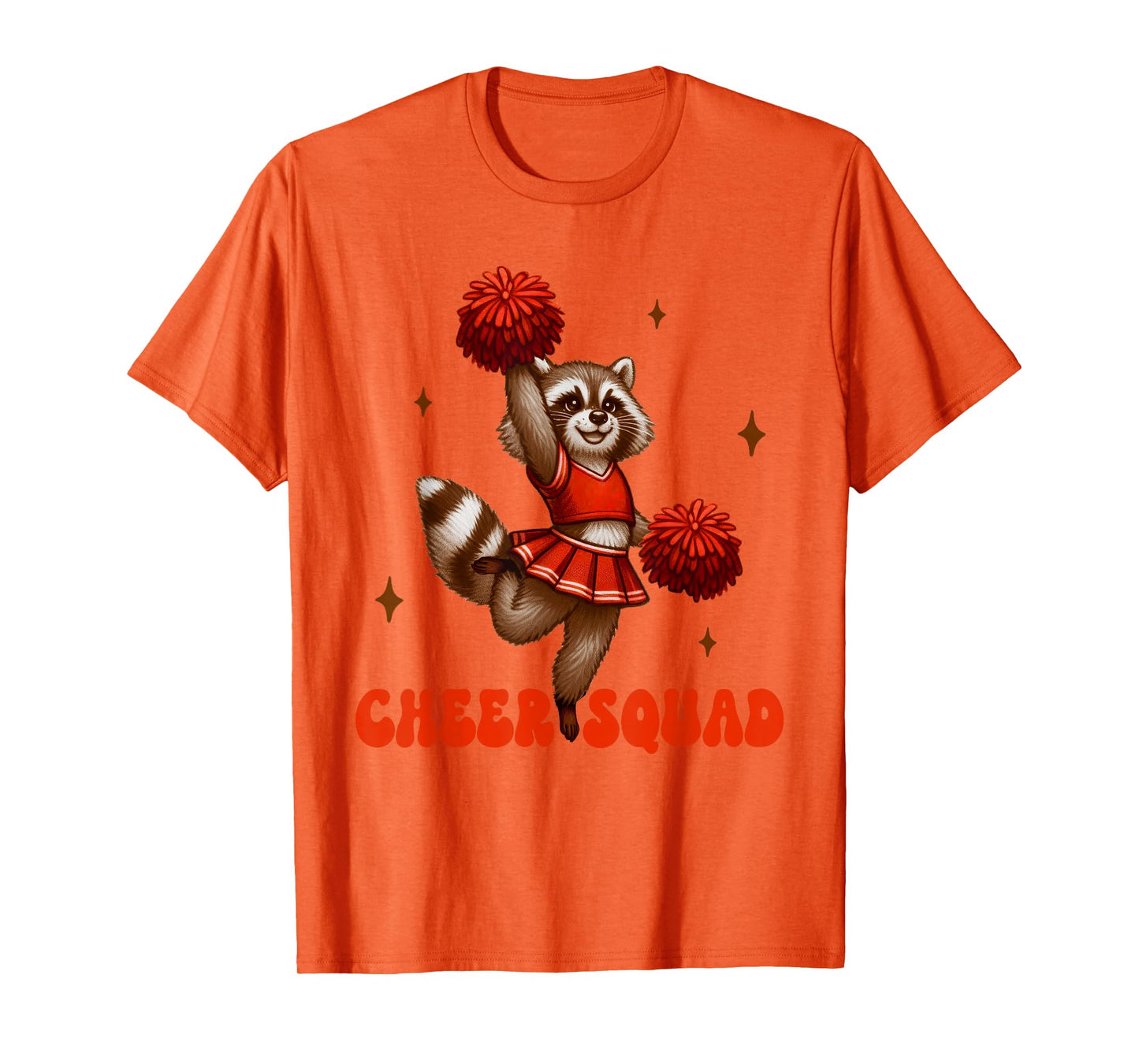 Cheerleading Cheerleader Raccoon Cheer Squad Women Girl T-Shirt