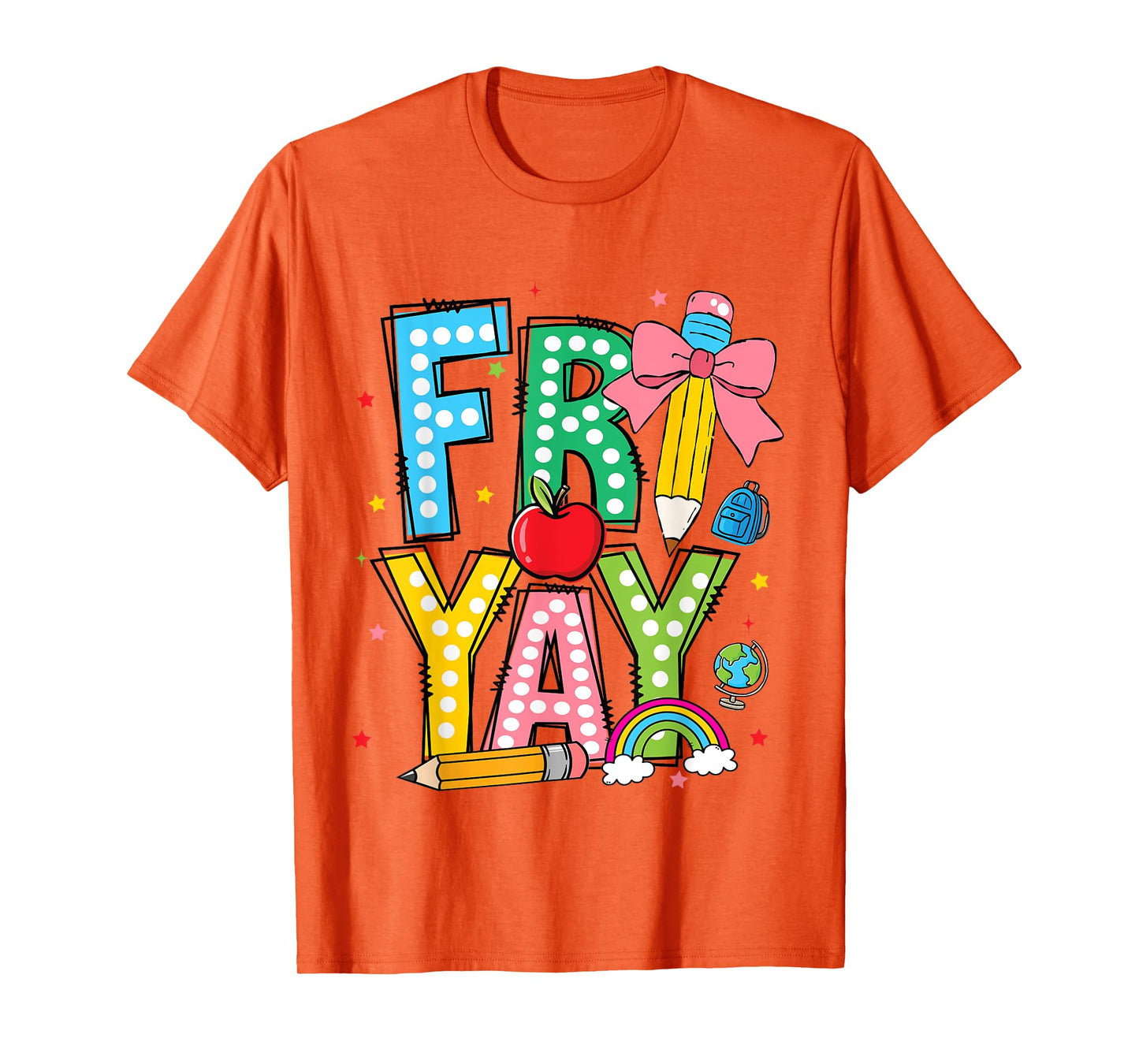 Happy Friyay Coquette Bow Friday Weekend Teacher Girls Kids T-Shirt