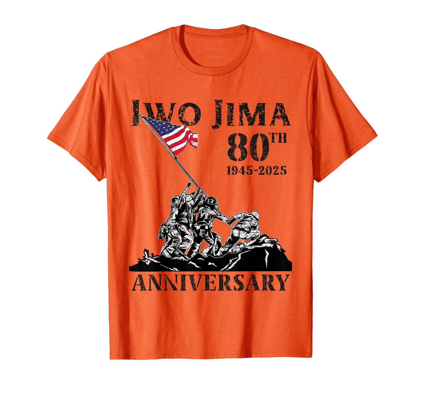 Iwo Jima 80th Anniversary WWII Veteran 4th of July US Flag T-Shirt