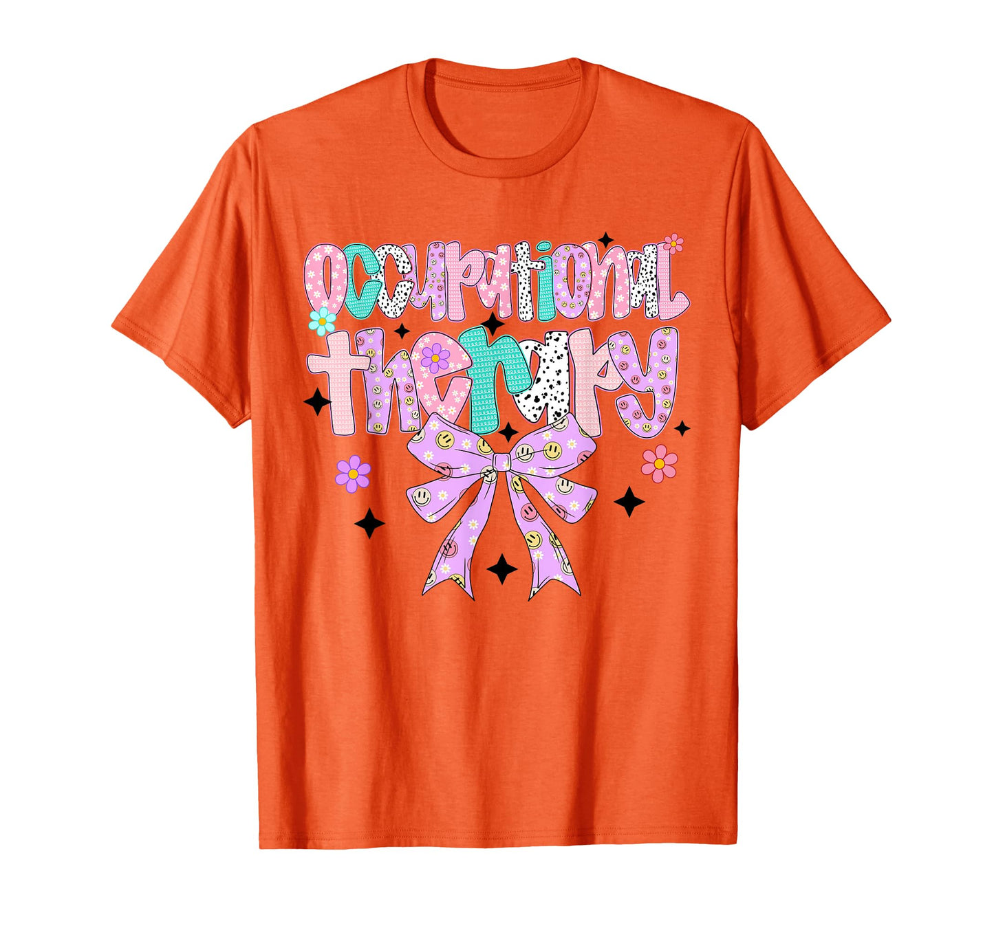 Groovy Occupational Therapy Preppy Coquette Bow OT Assistant T-Shirt