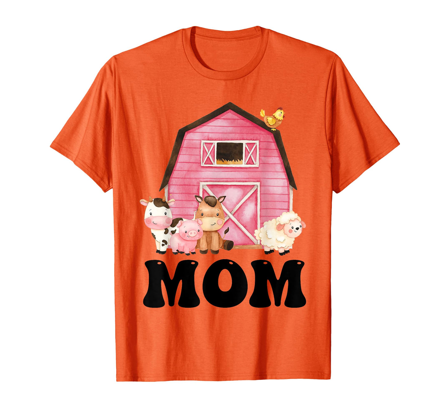Funny Mom Farm Animals Birthday Theme Matching Family T-Shirt