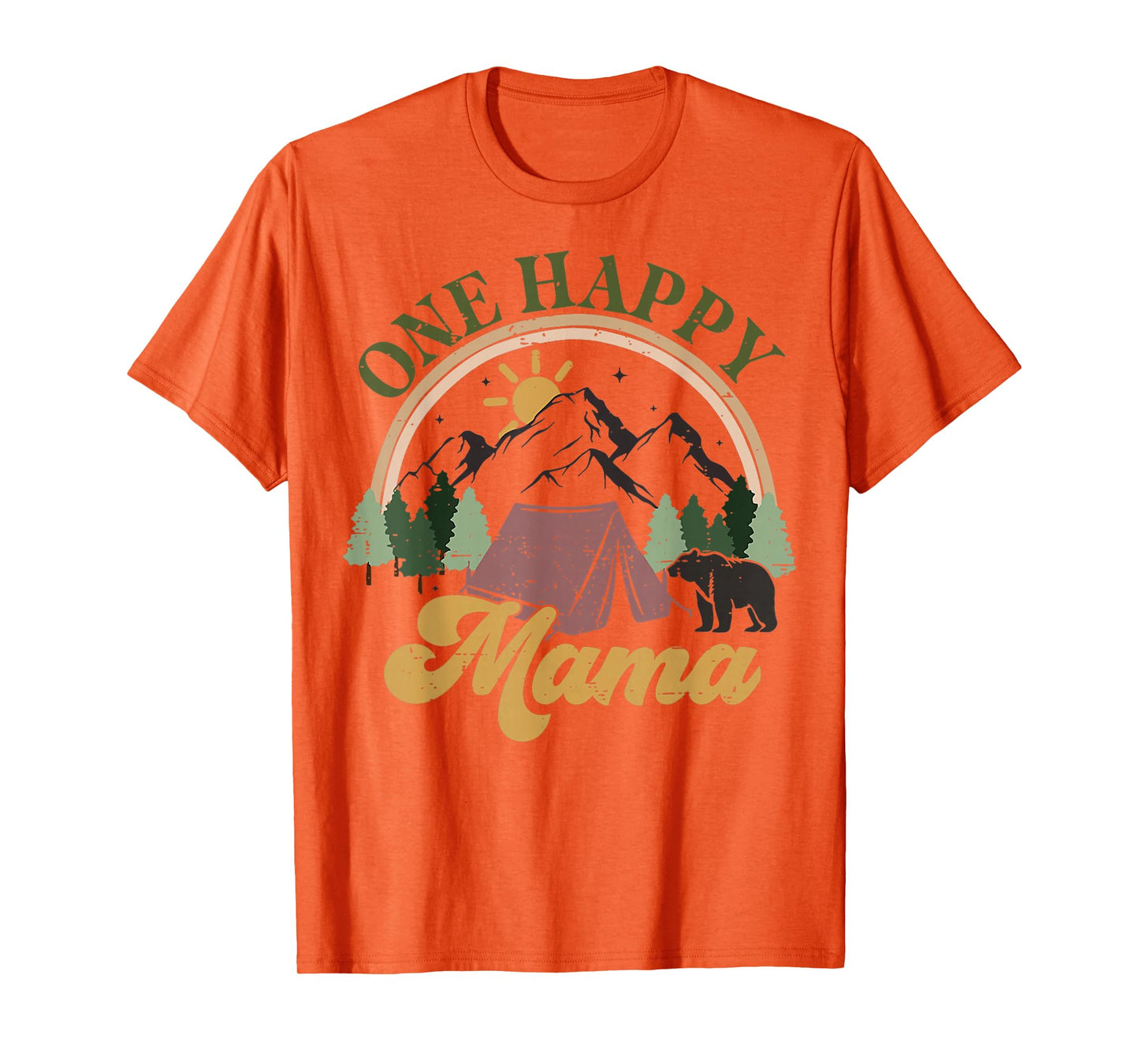 Cute One Happy Camper Birthday Decorations One Happy Mama T-Shirt
