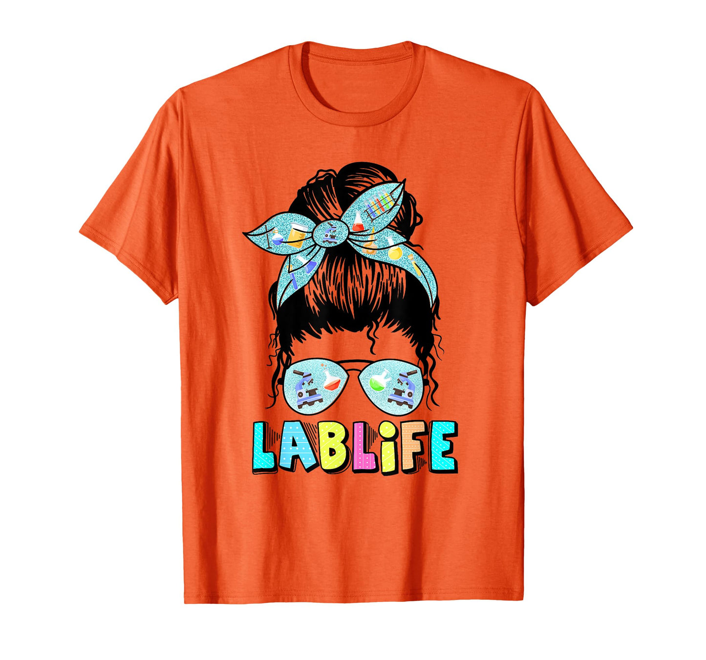 Lab Life Messy Bun Lab Week 2025 Medical Lab Science T-Shirt
