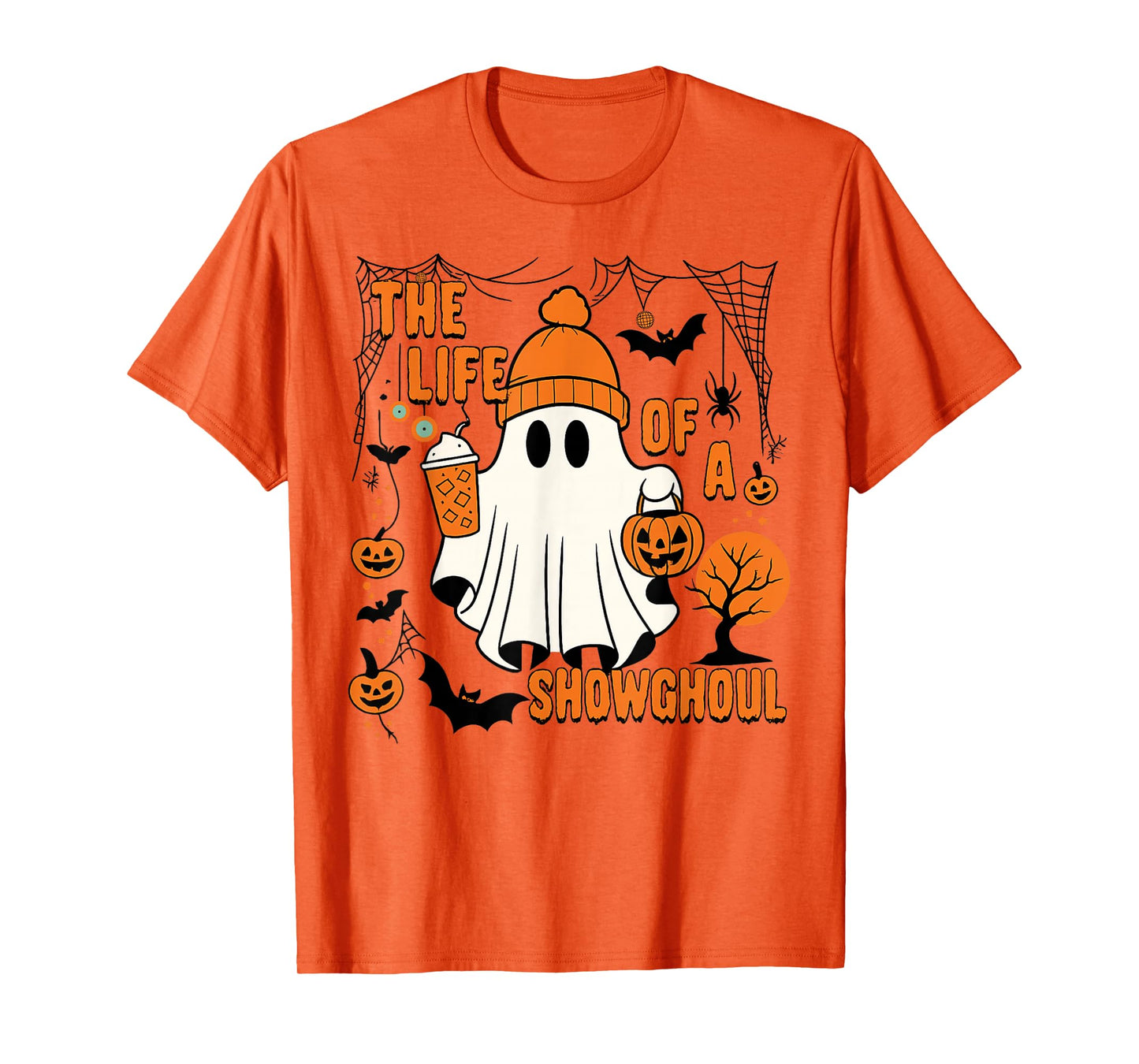 The Life of a showghoul Halloween Costume Bow Boo Girls Tee T-Shirt