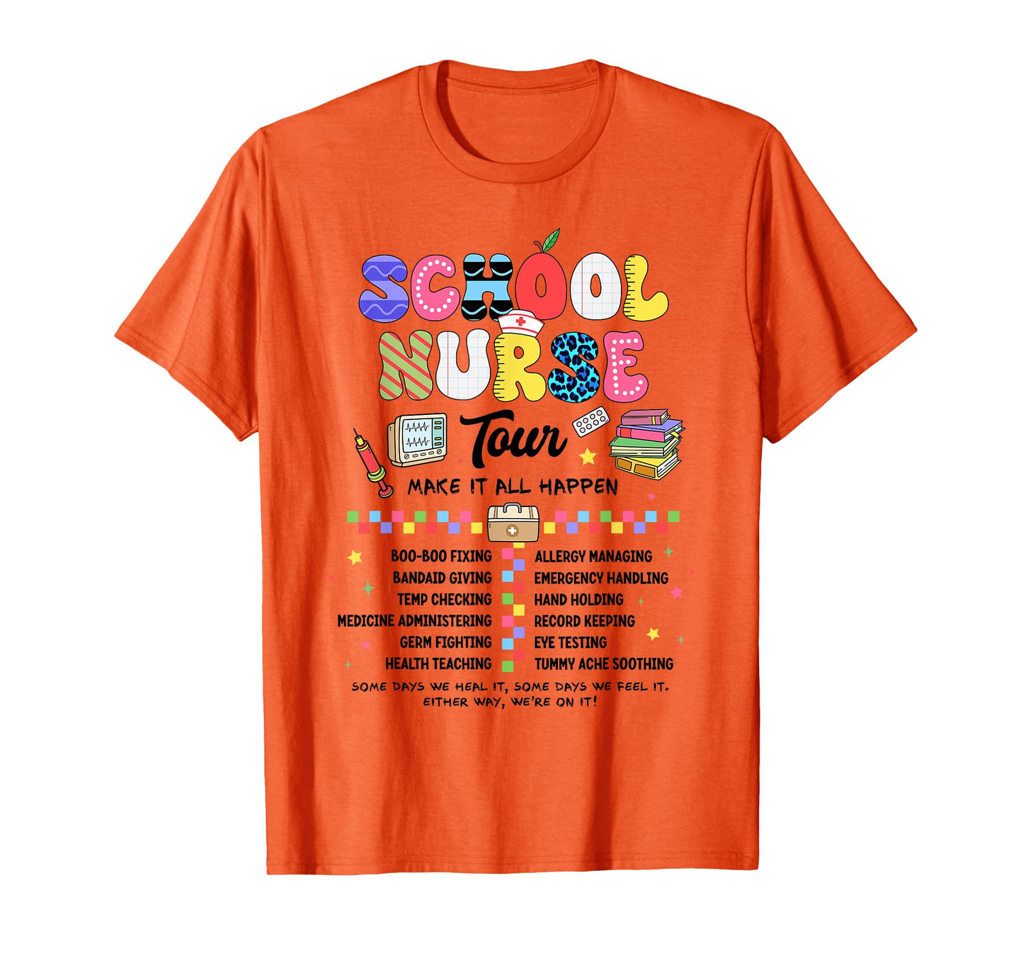School Nurse Tour We're Rockin' Nurse Club RN LPN Medical T-Shirt