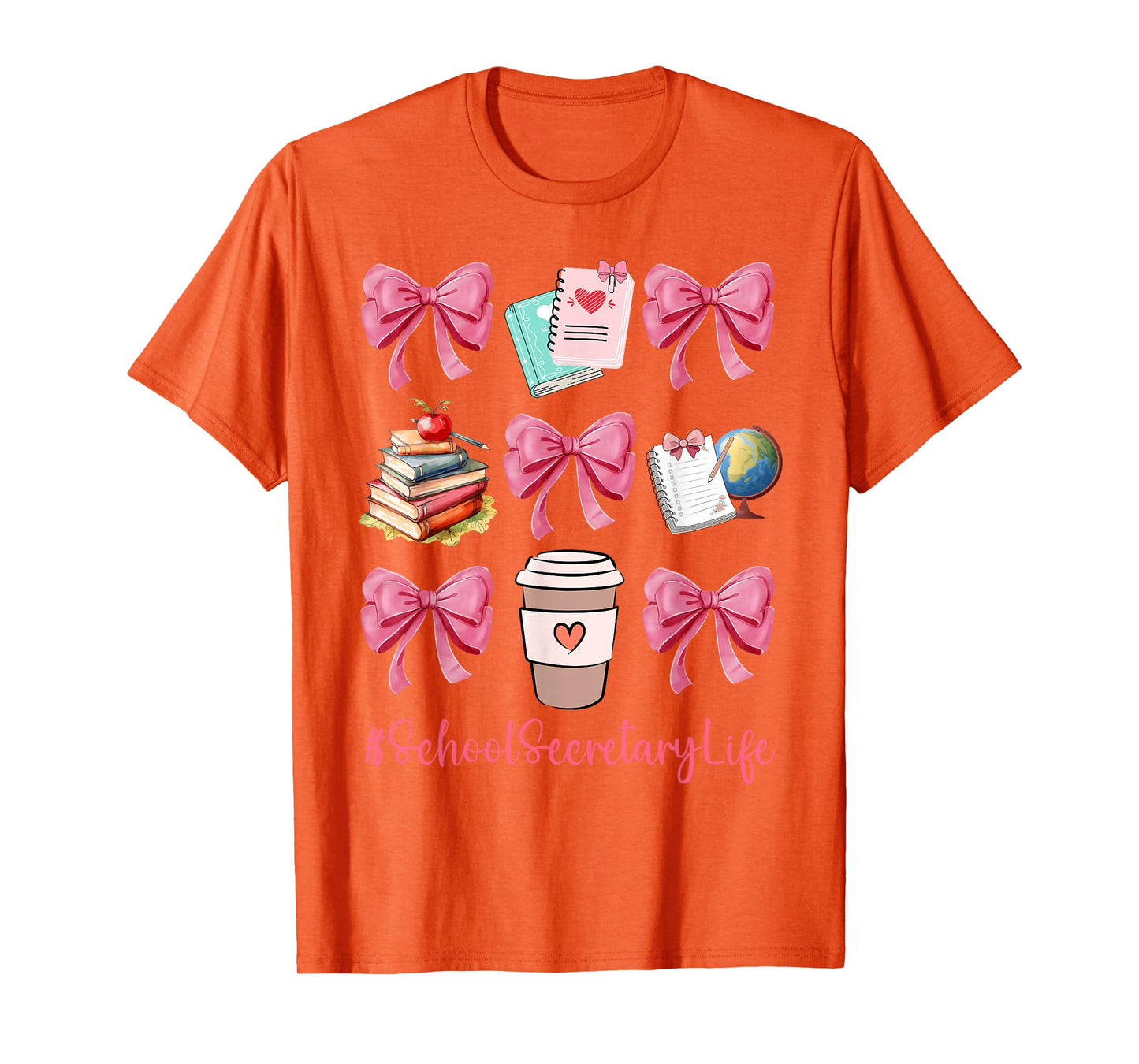 Cute Coquette Bows School Secretary Life Back To School Gift T-Shirt