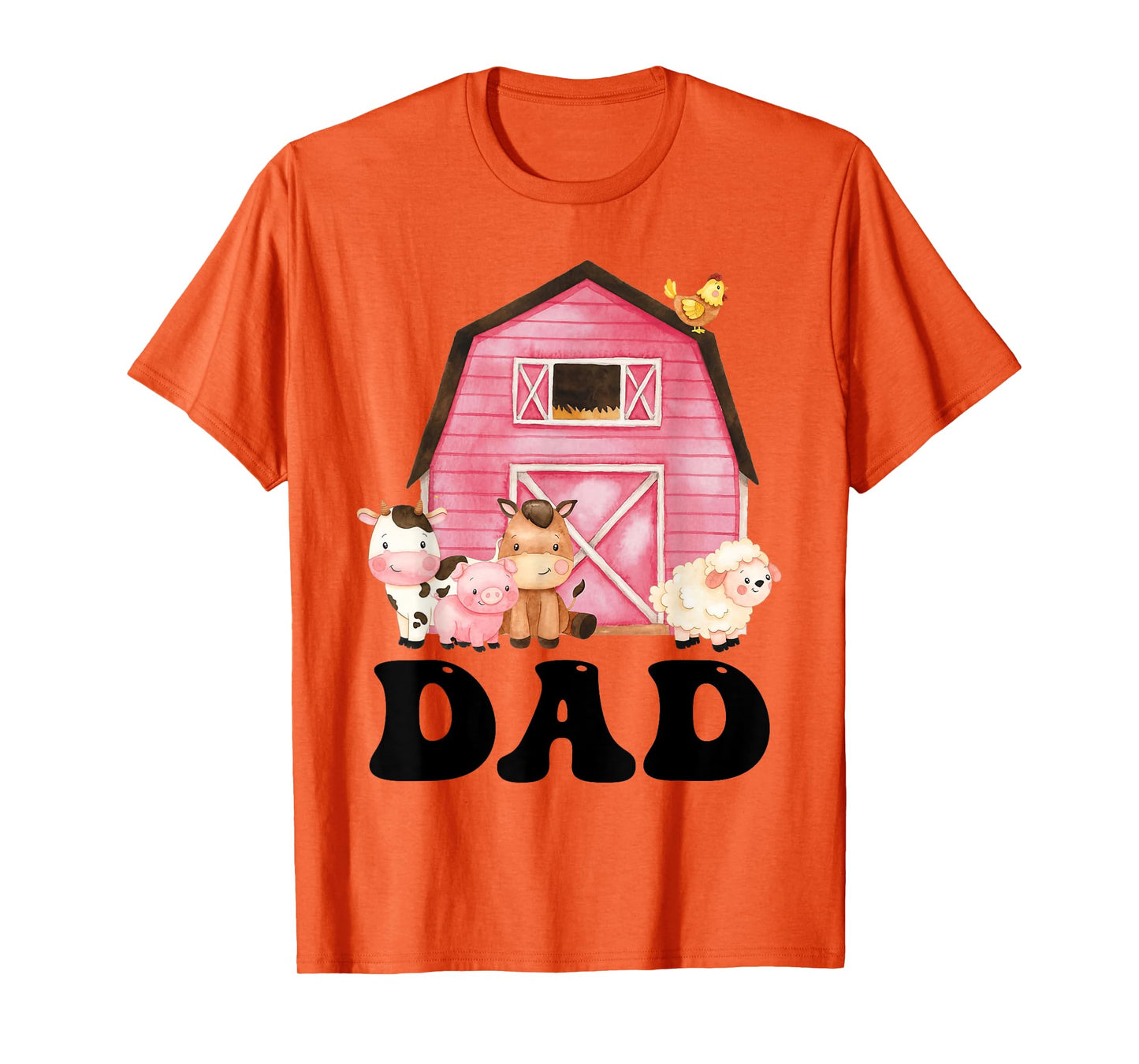 Funny Dad Farm Animals Birthday Theme Matching Family T-Shirt