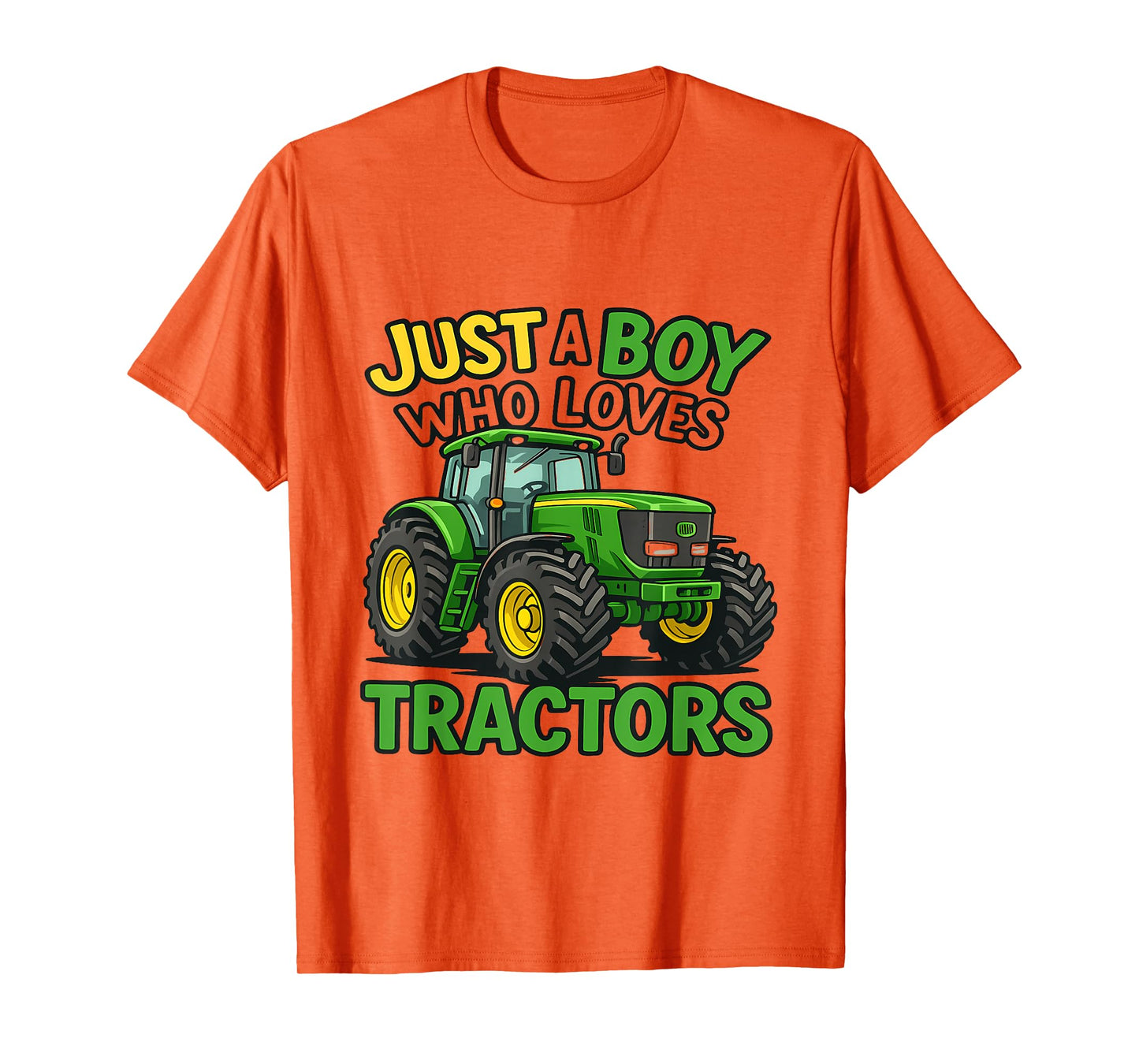 Just a Boy Who Loves Tractors Green Farm Machine T-Shirt