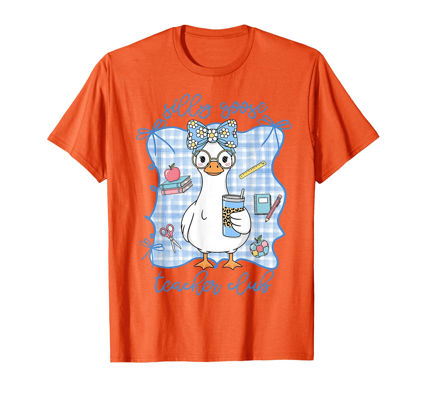 Girly Silly-Goose Teacher Club Coquette Bow Back to School T-Shirt