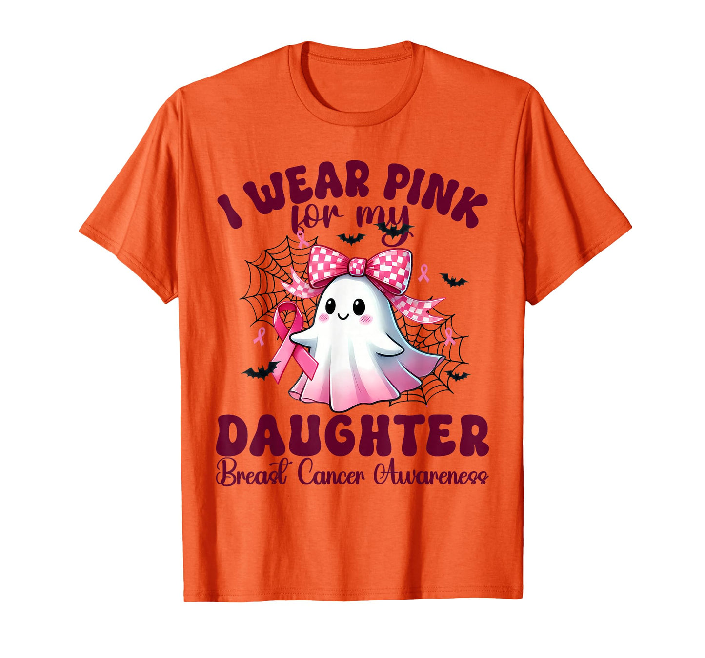 I Wear Pink for Daughter Breast Cancer Awareness halloween T-Shirt