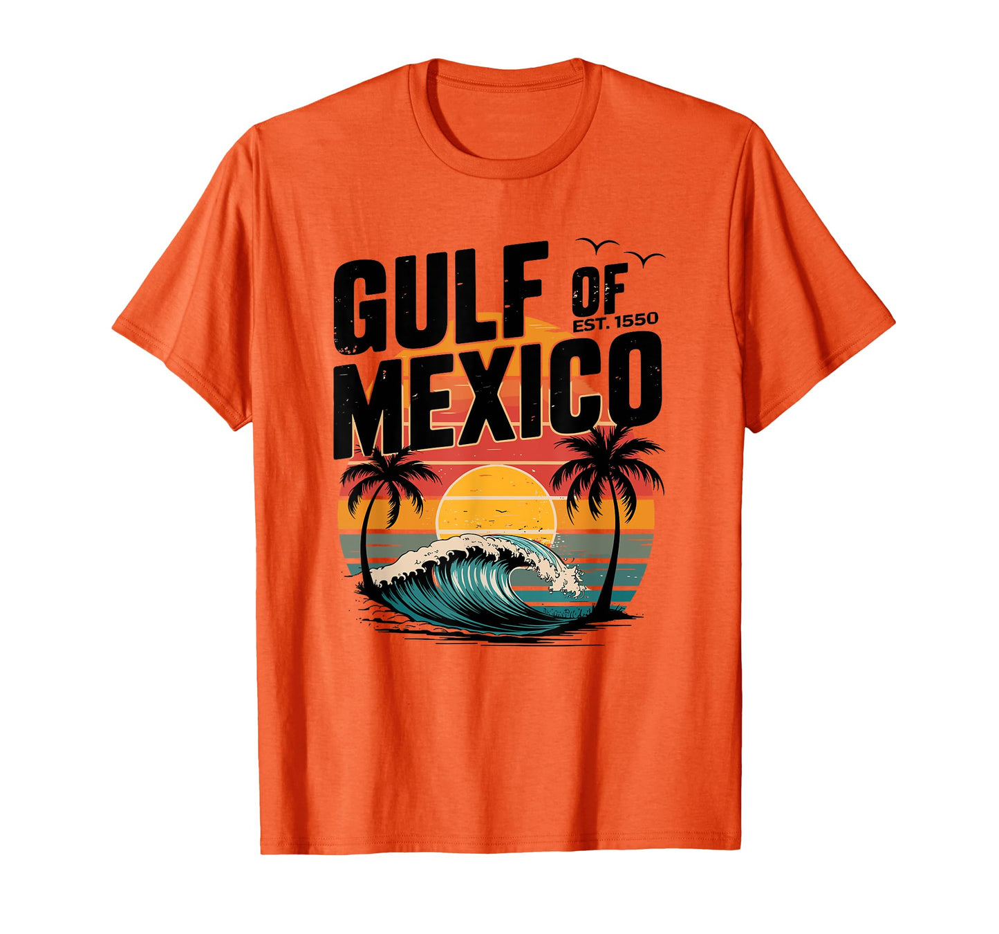 Retro Vintage Beach the Gulf of Mexico Women Men Est 1550 T-Shirt