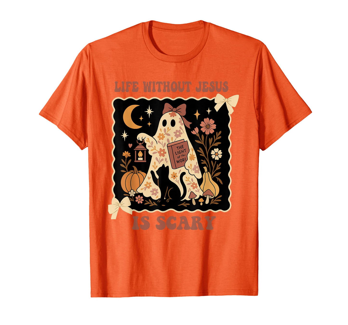Spooky Life is Scary Without Jesus Christian Halloween T-Shirt