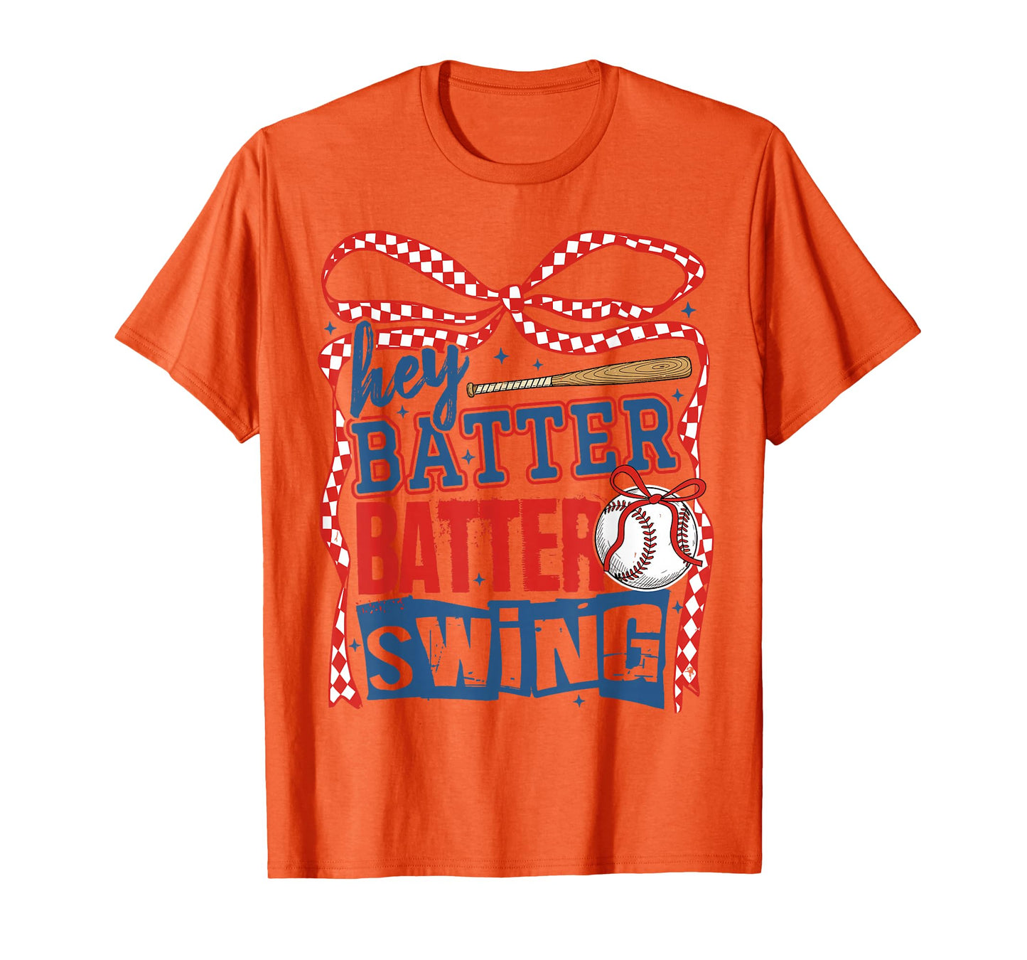 Baseball Mom Hey Batter Batter Swing Coquette Bow Womens T-Shirt