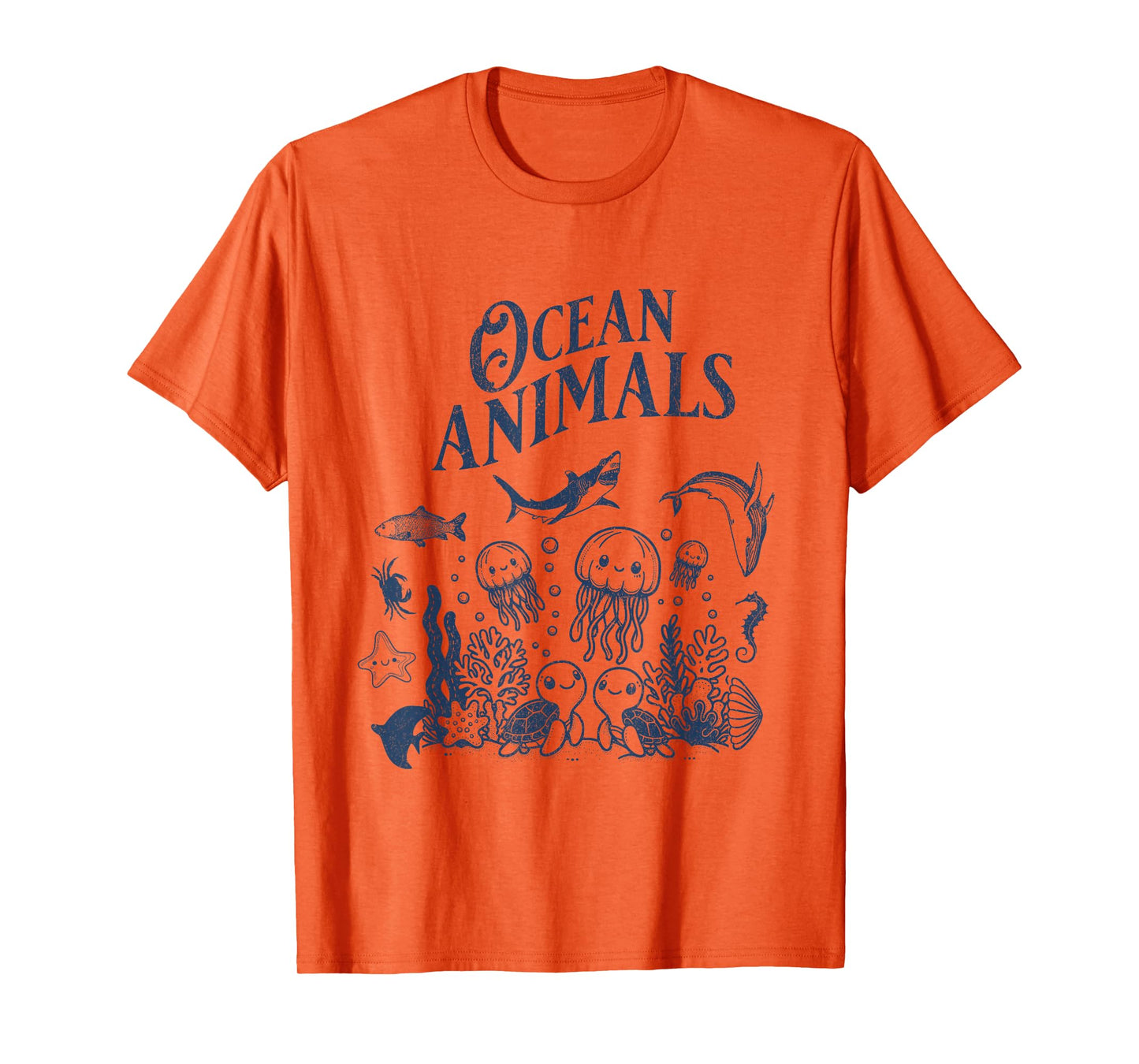 Ocean Animals Save Sealife Retro Sea Animal Protection Lover T-Shirt