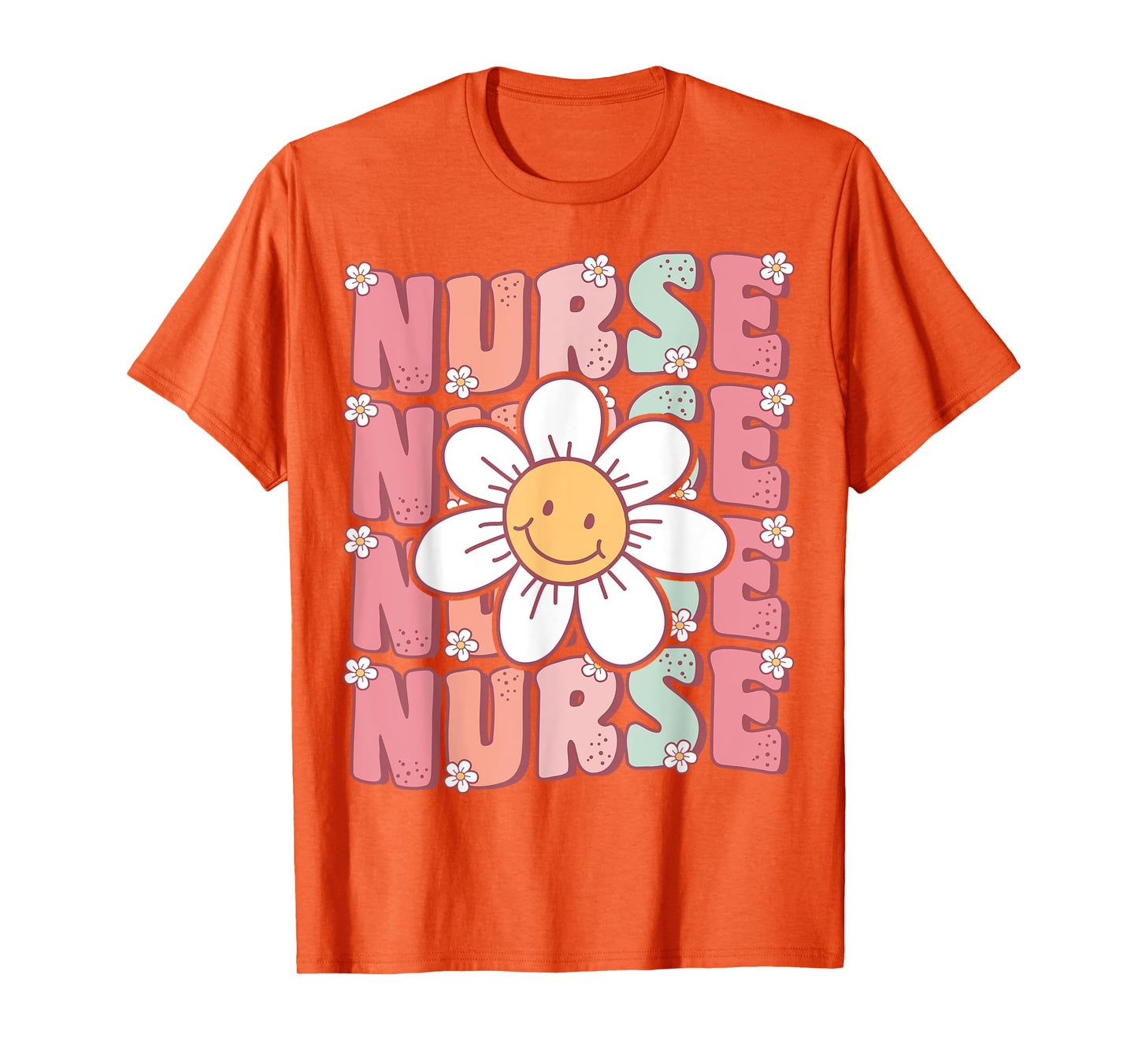 Groovy Nurse Cute Daisy Flower Retro School Nurse ICU CNA RN T-Shirt