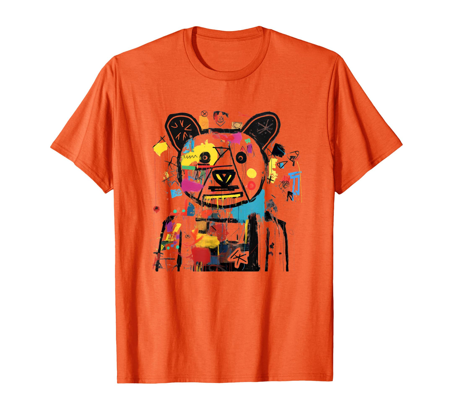Vibrant Bear Graffiti Urban Street Style T-Shirt