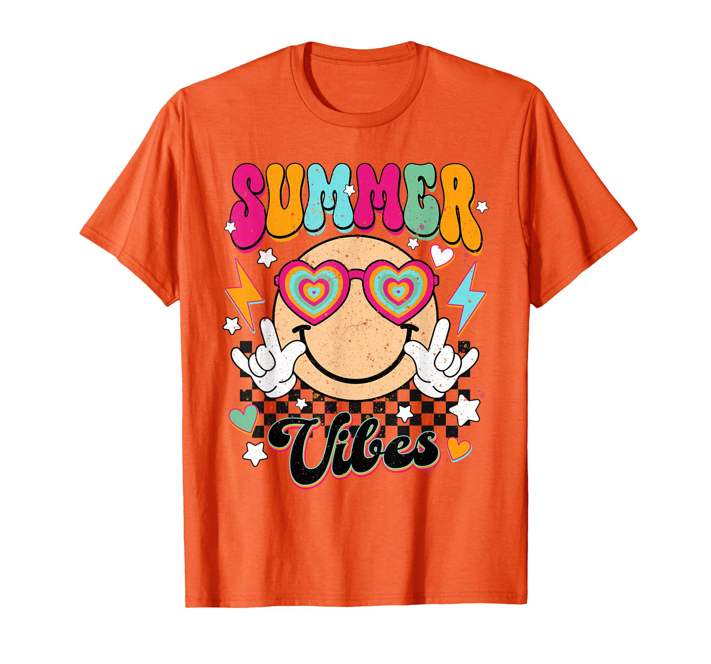 Retro Summer Vibes For Women Men Kids Summer Vacation T-Shirt