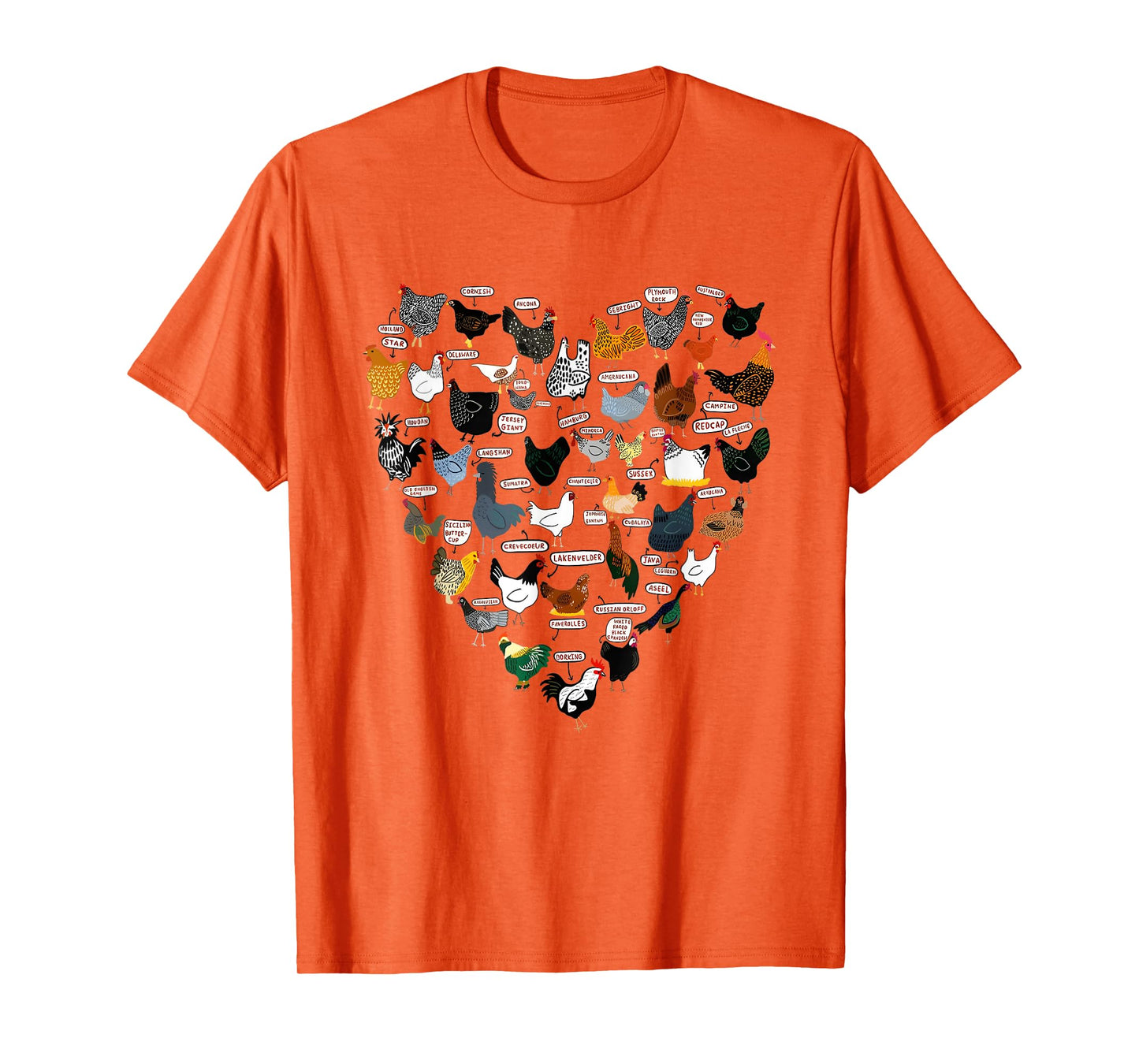 Chicken Breeds Mothers Chickens Heart Shape Women Farmer T-Shirt