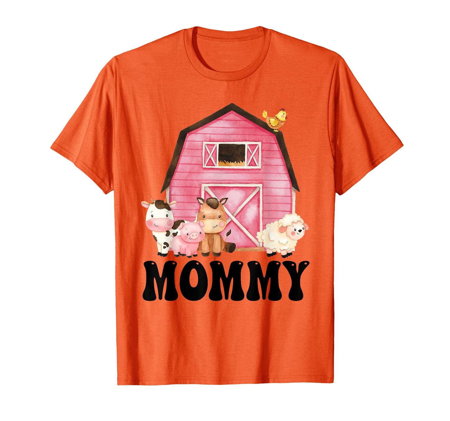 Funny Mommy Farm Animals Birthday Theme Matching Family T-Shirt
