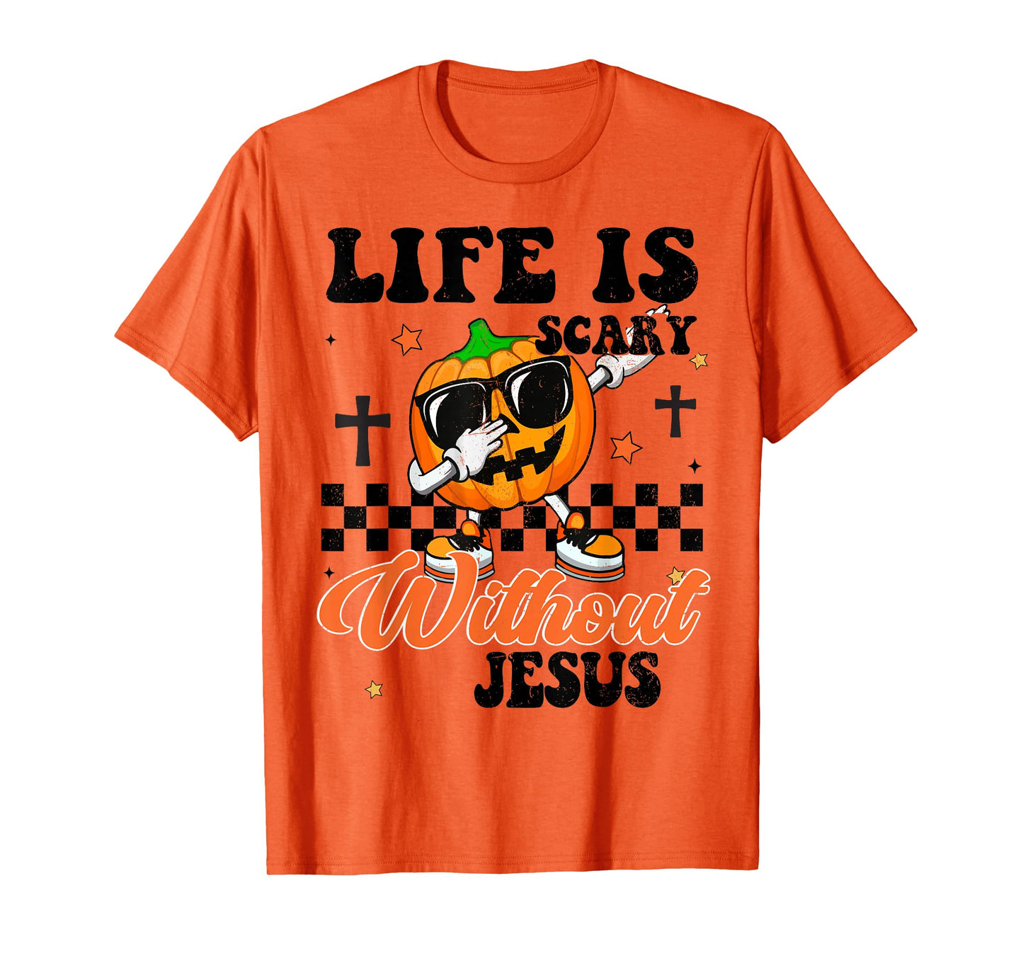 Life Is Scary Without Jesus Halloween Christian Boy Toddler T-Shirt