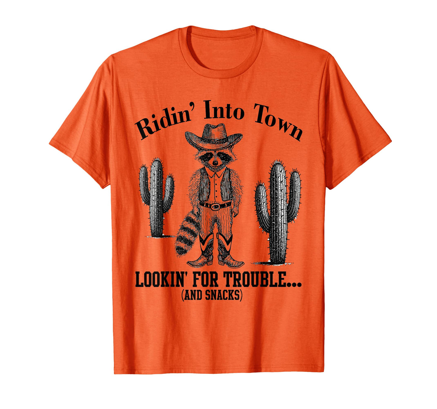 Funny Cowboy Raccoon Western Desert T-Shirt