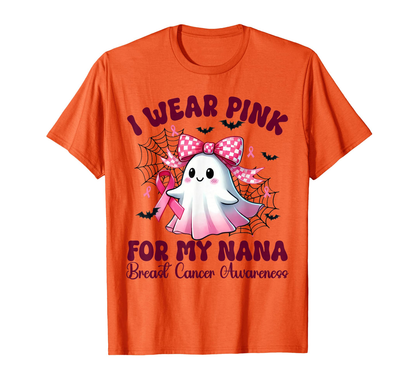 I Wear Pink for my Nana Breast Cancer Awareness halloween T-Shirt