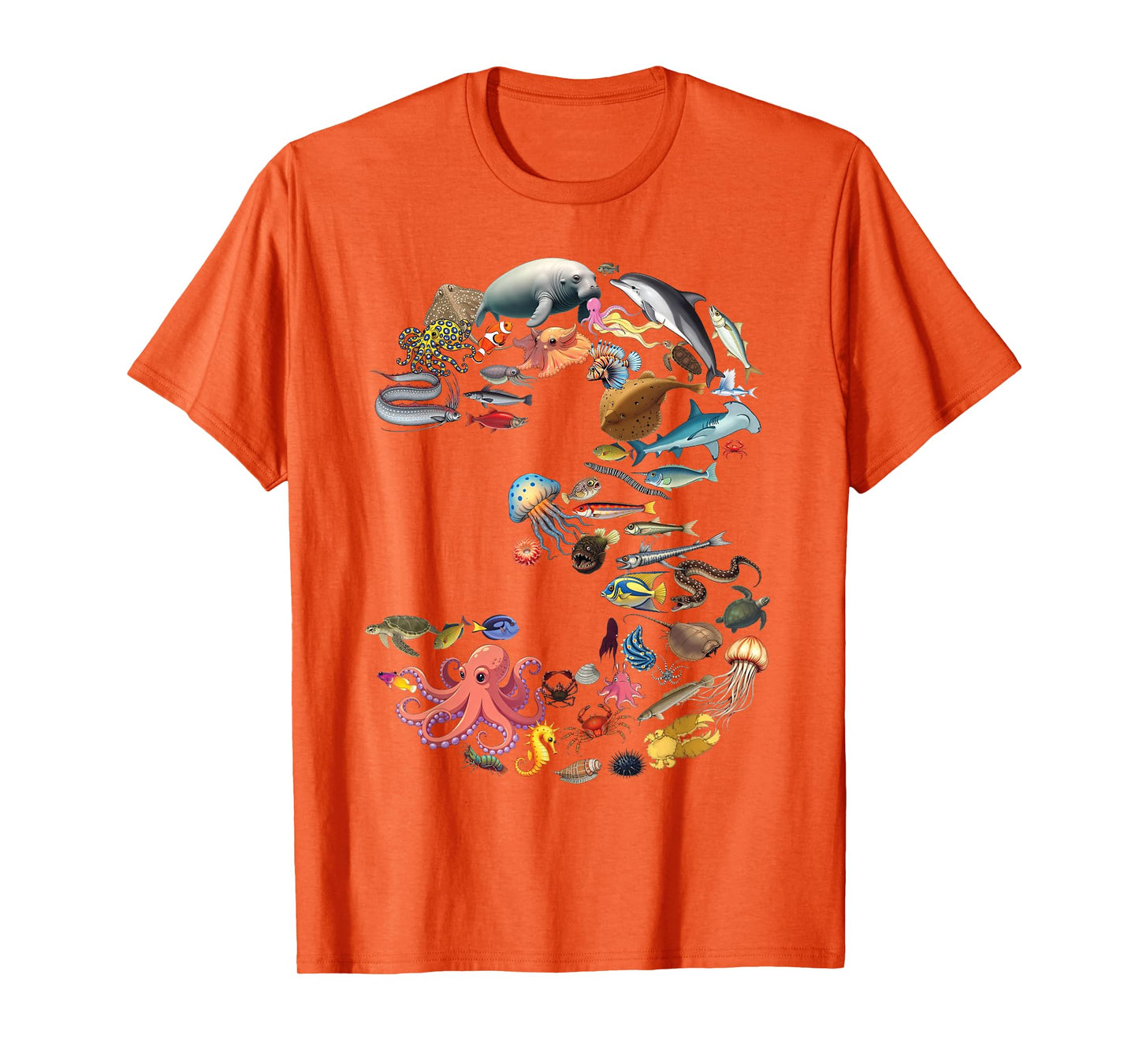 3 Years Old 3rd Birthday Sea Ocean Animals Figures Number 3 T-Shirt