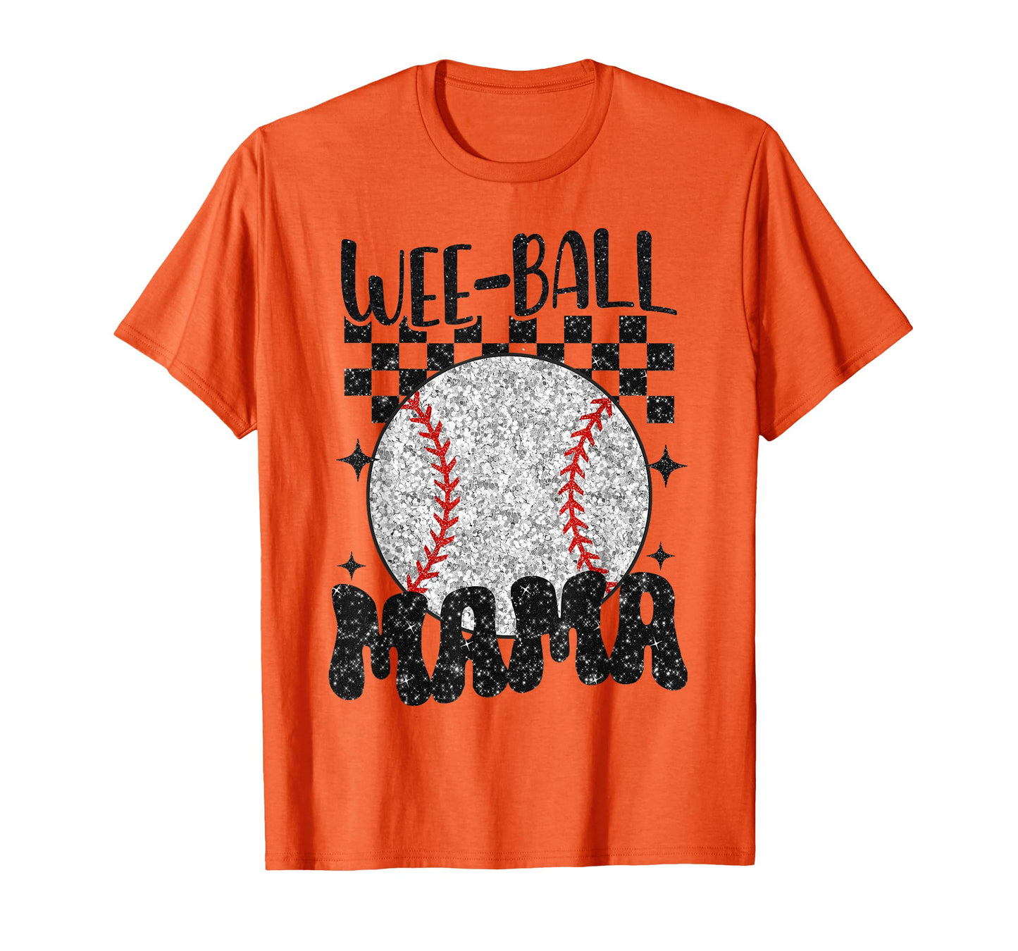 Wee Ball Mama Leopard Baseball Player Mom Life Mothers Day T-Shirt