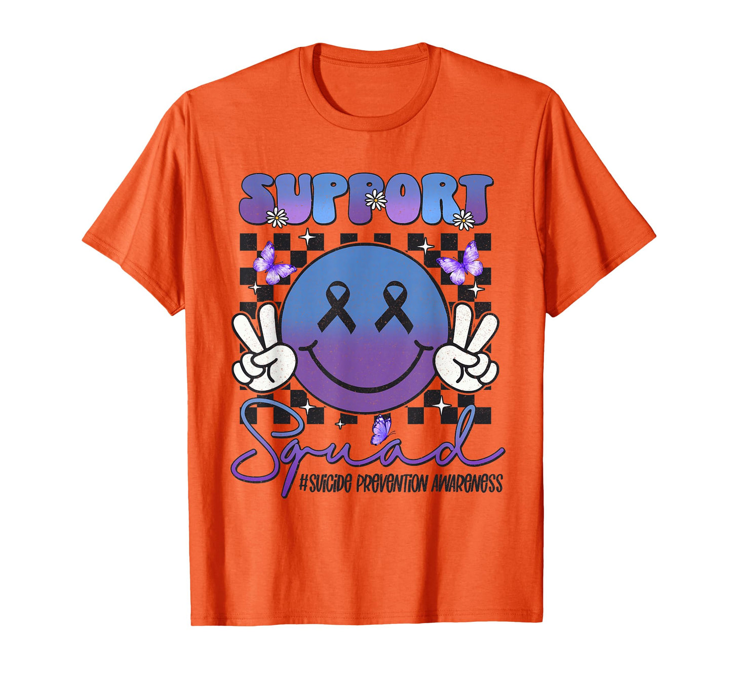 Suicide Prevention Awareness Support Teal & Purple Ribbon T-Shirt