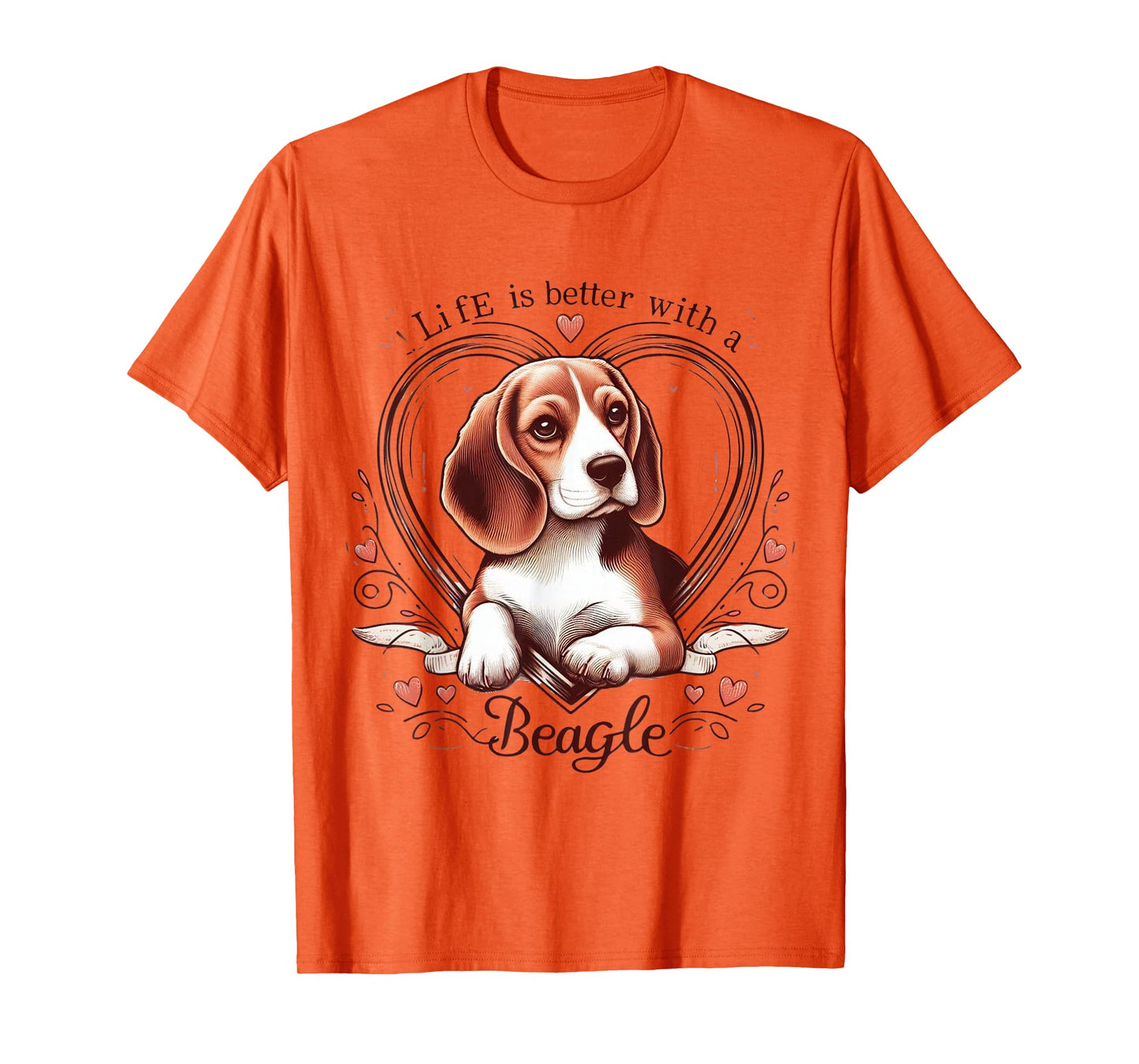 Life is Better with a Beagle Cute Dog Lover Gift Men Women T-Shirt