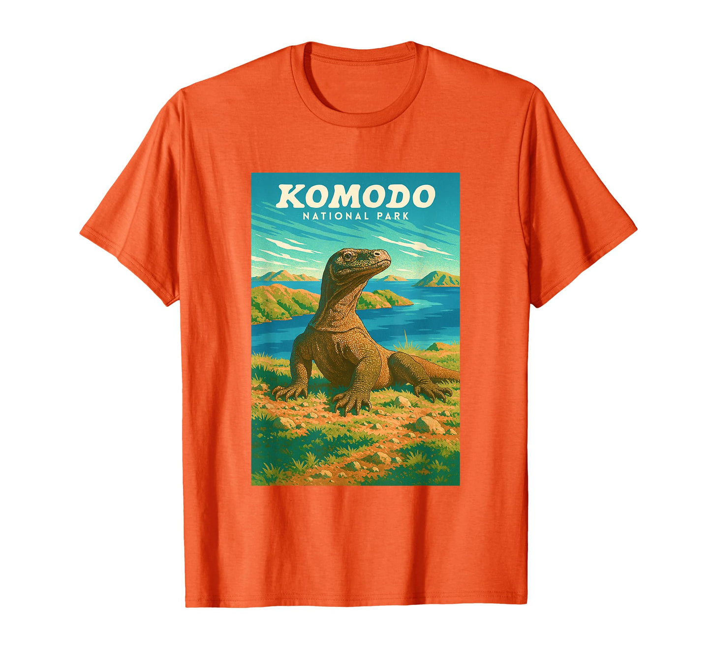 Komodo National Park Vintage Design Komodo Dragon Wildlife T-Shirt