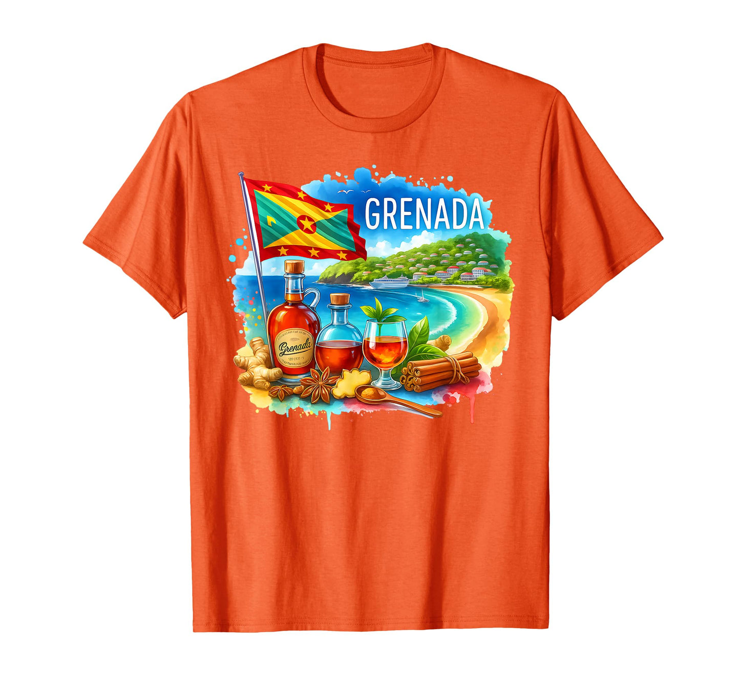 Grenada Island Rum Spice Beach Caribbean Souvenir T-Shirt