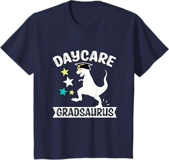 Kids Daycare Gradsaurus Dinosaur Baby Boy Daycare Graduation T-Shirt