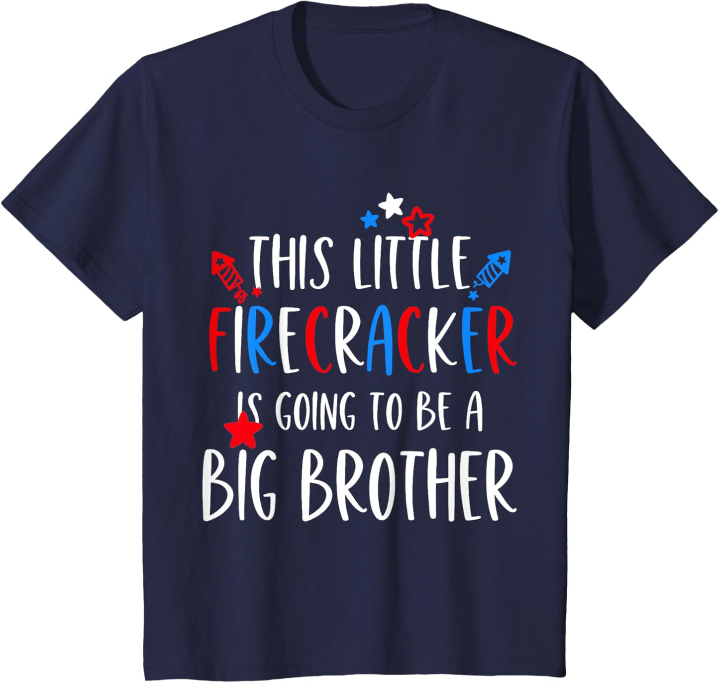 Kids Big Brother 4th of July Toddler Boy Independence Day T-Shirt