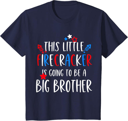 Kids Big Brother 4th of July Toddler Boy Independence Day T-Shirt