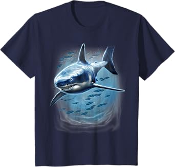 Kids Great White Shark Tshirt youth | Shark tshirts for boys T-Shirt